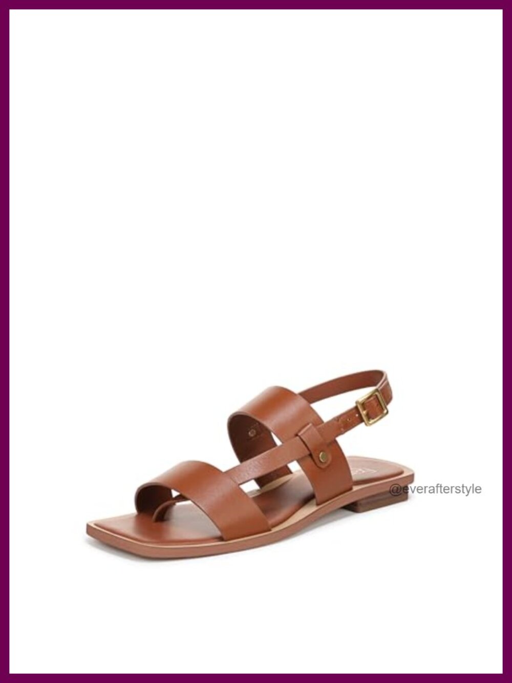 Franco Sarto Enrica Women's Flat Slingback Sandals Leather Open Toe